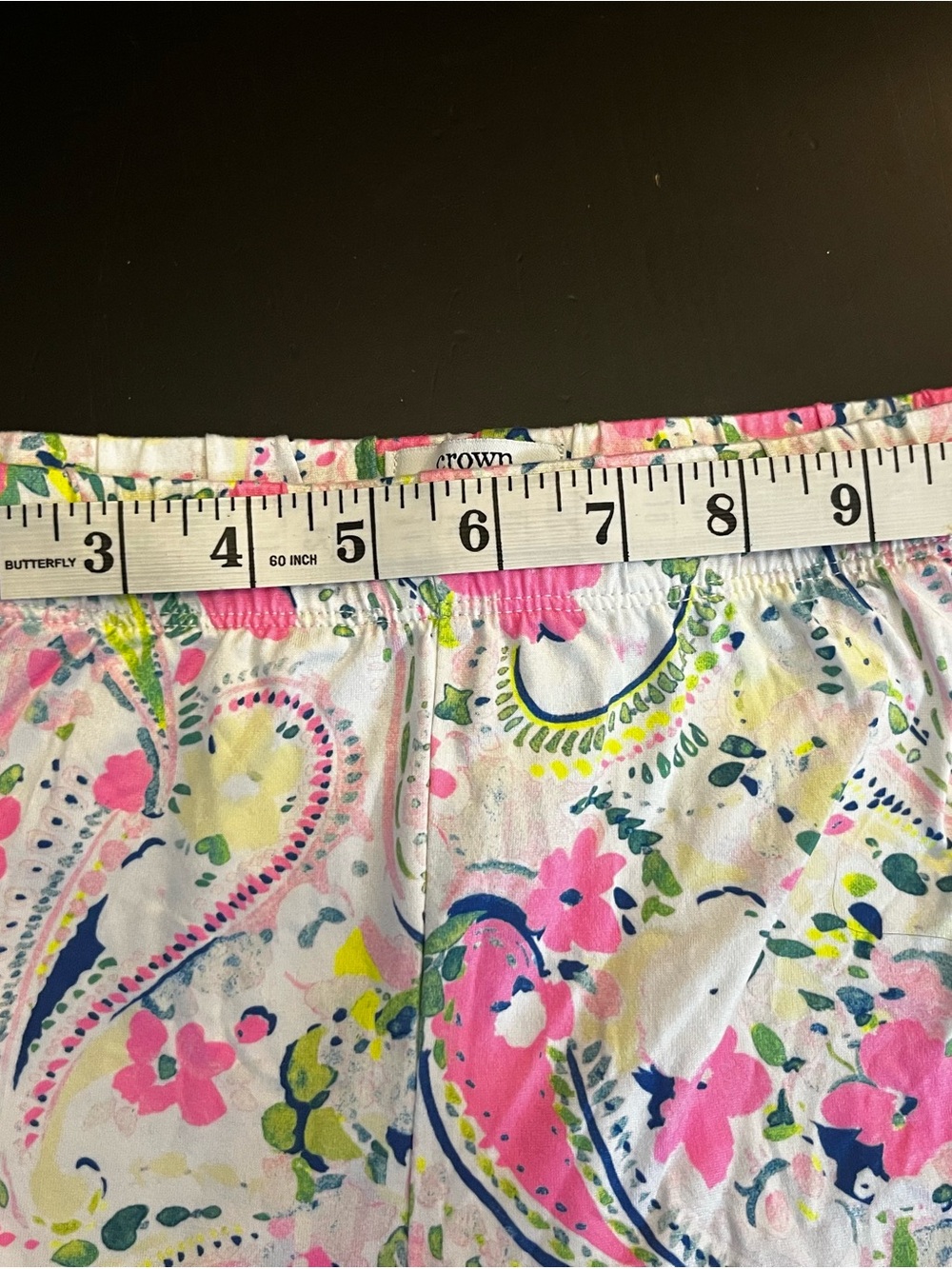 Crown and Ivy- Girls' Pink Floral Paisley Leggings - Picture 4 of 5